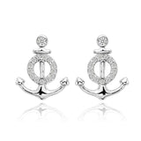 Nautical Theme Anchor Stud Earrings 