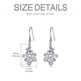 S925 Octopus Earrings Cute Animal Jewelry Ocean Heart Drop Dangle Earrings for Women