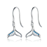 925 Sterling Silver Fish Tail Dangle Mysteries Earrings for Women Fashion Jewelry