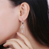 S925 sterling silver cubic zircon drop earrings