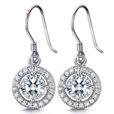 S925 Sterling Silver Fashion Personality Micro-Encrusted Round Earrings Jewelry Earrings Hypoallergenic Cross-Border Special