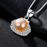 Taro pearl cubic zirconia  pendant S925 sterling silver accessories
