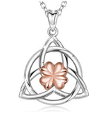 Triangle Celtics Knot Pendant Necklace 