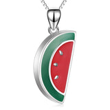 Watermelon Necklace Summer Hot Color Enamel Fruit Necklace