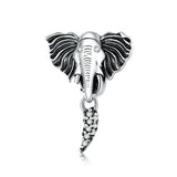 925 Sterling Silver Large Toothless Elephant  Charm For Bracelet  Fashion Jewelry For Women or Men