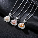 Taro pearl cubic zirconia  pendant S925 sterling silver accessories