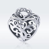 S925 Sterling Silver Oxidized Eternal Lock Charms