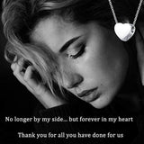 Sterling Silver Hold Loved Ones Heart Urn Necklace for ashes Memorial Cremation Jewelry Urns Pendant Necklaces for women