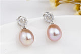 Wholesale cheap fresh water pearl earrings mounting charms