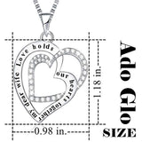 Mom's Birthday Gifts, Always My Mother Forever My Friend Love Heart Pendant Necklace, Fashion Jewelry