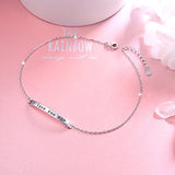 I Love You Mom Anklet For Women S925 Sterling Silver Adjustable Foot Anklet