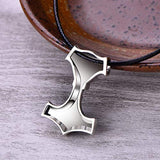 925 Sterling Silver Mjolnir Thor's Hammer Pendant Necklace Norse Viking Jewelry