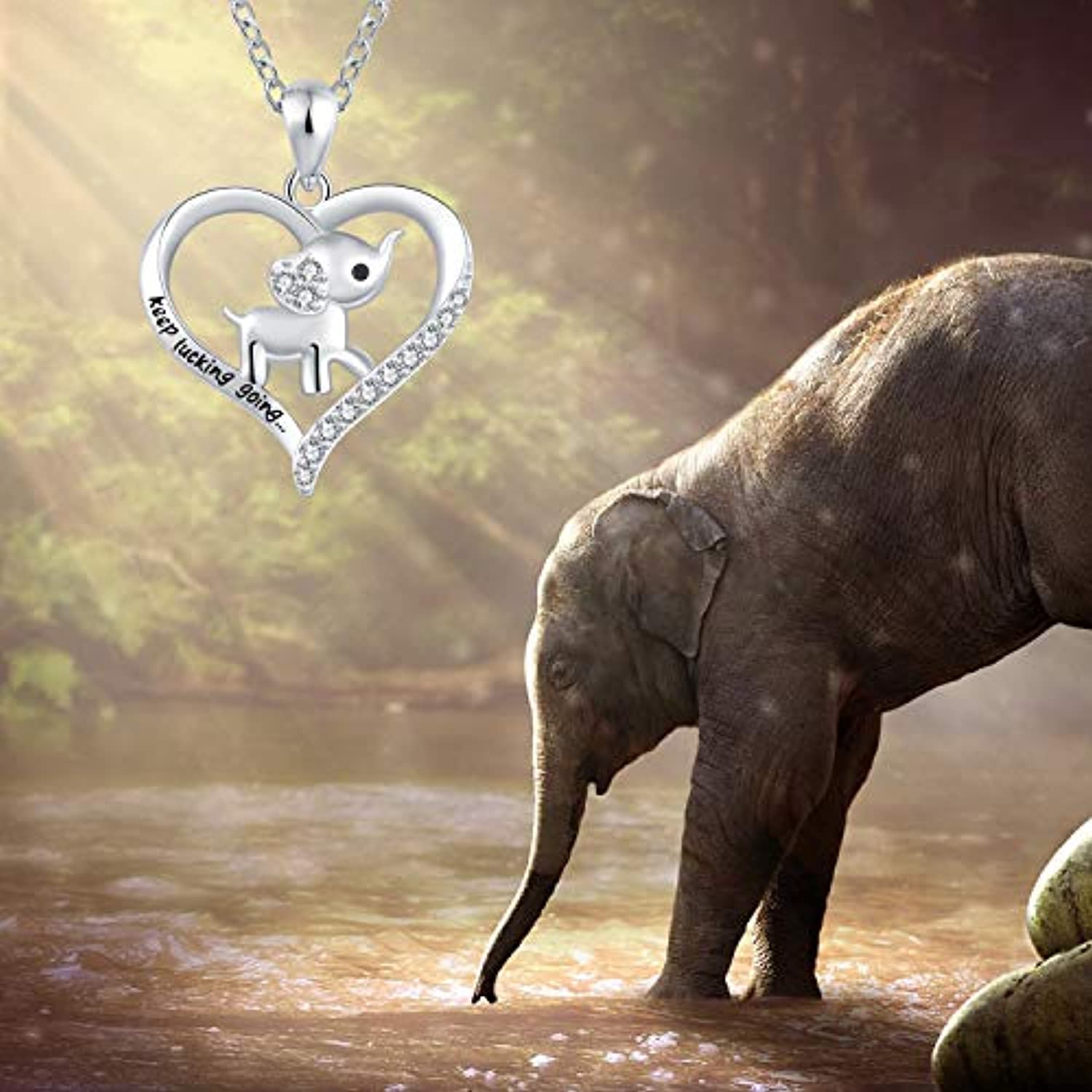 Amazon.com: Honolulu Jewelry Company Sterling Silver Elephant Necklace  Pendant with 18