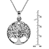 Flourishing Fruitful Tree of Life 925 Sterling Silver Pendant Necklace