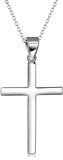 925 Sterling Silver Cross  Pendant Necklace for Men Women