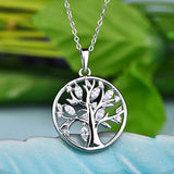 Jewelry 925 Sterling Silver Tree Necklace Tree of Life Pendant for Women Gift