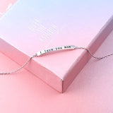 I Love You Mom Anklet For Women S925 Sterling Silver Adjustable Foot Anklet