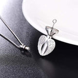 Sterling Silver Angel Wings Urn Necklaces for Ashes Eternity Keepsake Cremation urn Jewelry for Women