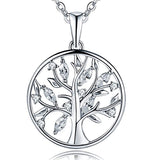 Jewelry 925 Sterling Silver Tree Necklace Tree of Life Pendant for Women Gift