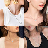 Small Necklace Women 925 Sterling Silver Little Pendant Dainty Jewelry
