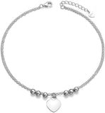 Elegant Sexy 925 Sterling Silver Simple Barefoot Chain Anklet for Women Best Gifts Beach Casual Bracelet Jewelry Adjustable Foot Ankle