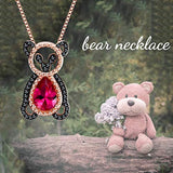 Bear Gifts for Women 925 Sterling Silver Bear Pendant Necklace for Women