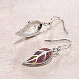 925 Sterling Silver Leaf Dangle Drop Earrings Created Opal Drop  Earrings Fine Jewelry for Women Girls