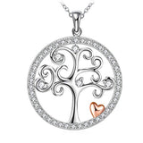 Christmas Jewelry Tree of Life Sterling Silver Disc Pendant 18