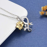 Sterling Silver Sunflower Necklace - You Are My Sunshine Pendant Sunflower Wedding Party Holiday Jewelry Gifts for Women Sunflower Lovers
