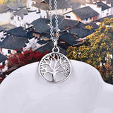 Jewelry 925 Sterling Silver Tree Necklace Tree of Life Pendant for Women Gift