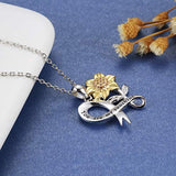 Sterling Silver Sunflower Necklace - You Are My Sunshine Pendant Sunflower Wedding Party Holiday Jewelry Gifts for Women Sunflower Lovers