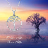  Silver Family Tree of Life Pendant Necklace 