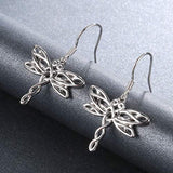 Sterling Silver Dragonfly Drop Earrings - Celtic Jewelry Gifts for Women Dragonfly Lovers