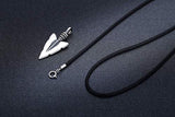 925 Sterling Silver Viking Arrowhead Arrow Pendant Necklace for Men, Viking Jewelry for Mens