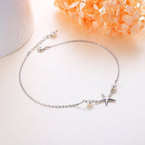 Starfish Anklet for Women S925 Sterling Silver Adjustable