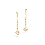 Sterling silver Gold plated CZ Dangle Drop Earrings Fashion Jewelry