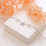 Starfish Anklet for Women S925 Sterling Silver Adjustable