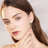 925 Sterling Silver Cross Hoop Earrings for Women Huggie Small Hoop Earrings for Women