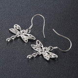 Sterling Silver Dragonfly Drop Earrings - Celtic Jewelry Gifts for Women Dragonfly Lovers