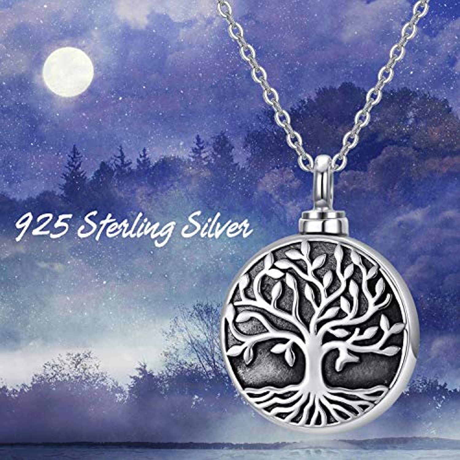 Tree of Life Urn Bracelet for Ashes 925 Sterling Silver Tree of Life C–  romanticwork