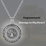 925 Sterling Silver Tree of Life Urn Necklace for Ashes Cremation Jewelry for Ashes of Loved Ones Keepsake