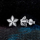 925 Sterling Silver Tiny Cute Starfish Stud Earrings Setting Cubic Zirconia CZ Trendy Jewelry Gifts for Women Girls