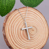 925 Sterling Silver Cross Pendant Necklaces For Women Men