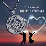 925 Sterling Silver  Celtic Knot Heart-Shpaed Pendant Necklace, Gift for Women Mom