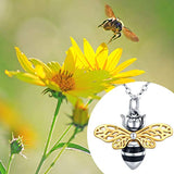 Cremation Jewelry  925 Sterling Silver Bee Pendant Urn necklaces for Women