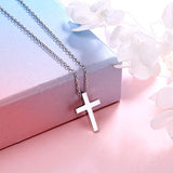 925 Sterling Silver Small Cross Pendant Necklace