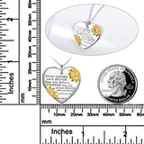 Sunflower Heart Pendant Necklace Sterling Silver You are Braver Than You Believe Necklace Inspirational Jewelry for Women