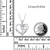 925 Sterling Silver Cross Necklace Love Heart Infinity Pendant Necklace with Dainty Chain 18’’ Jewelry Gift for Women