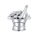 925 Sterling Silver Jewelry Champagne Bucket Charm