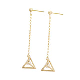 European And American Fashion Jewelry Fashion Simple Ear Line Stereo Triangle Bead